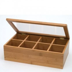 Picture of Lipper 8189 Bamboo Acrylic Adj. Tea Box