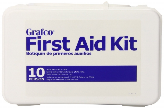 Picture of Lumiscope 1799-10P First Aid Kit - 10 Person Ideal For Home And Small Office- White