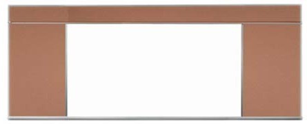 Aarco Products 120F-48C-242-878 Combination Top Tackboard, Blue Surf - 4 x 8 ft.