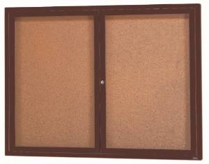 Picture of Aarco Products DCC2412RBA Aluminum Framed Enclosed Bulletin Board&#44; Bronze Anodized - 24 x 12 in.