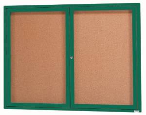 Picture of Aarco Products DCC3612RG Aluminum Framed Enclosed Bulletin Board&#44; Green - 36 x 12 in.