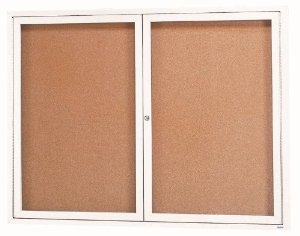 Picture of Aarco Products DCC2412RW Aluminum Framed Enclosed Bulletin Board&#44; White - 24 x 12 in.