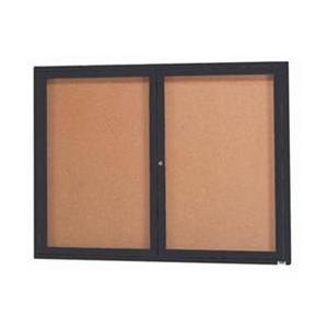 Picture of Aarco Products DCC2412RBK Aluminum Framed Enclosed Bulletin Board&#44; Black - 24 x 12 in.