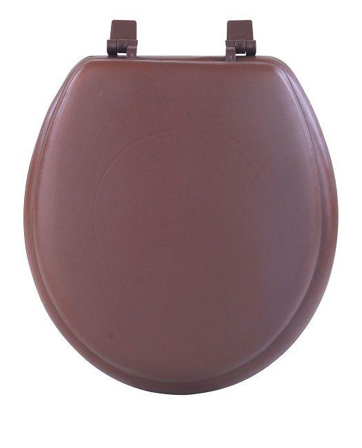 Picture of Achim Importing TOVYSTCH04 Fantasia Chocolate Soft Standard Vinyl Toilet Seat&#44; 17 in.