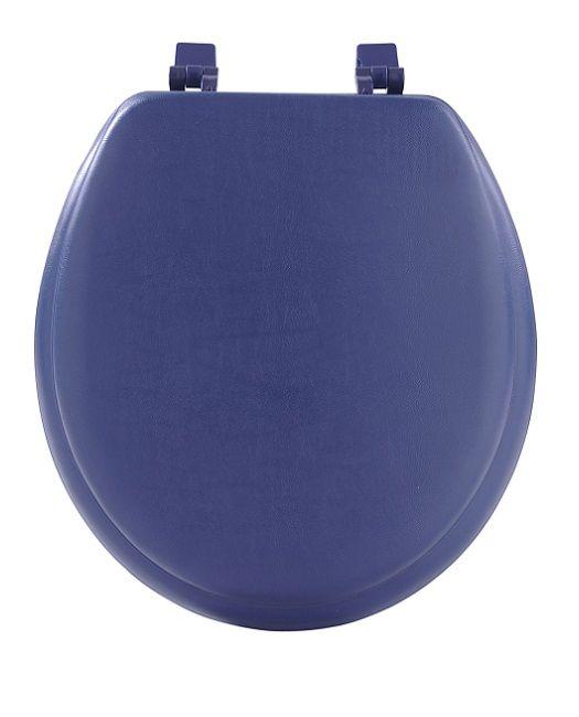 Picture of Achim Importing TOVYSTNY04 Fantasia Navy Soft Standard Vinyl Toilet Seat&#44; 17 in.