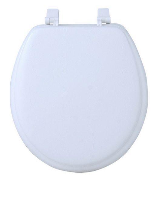 Picture of Achim Importing TOVYSTWH04 Fantasia White Soft Standard Vinyl Toilet Seat&#44; 17 in.