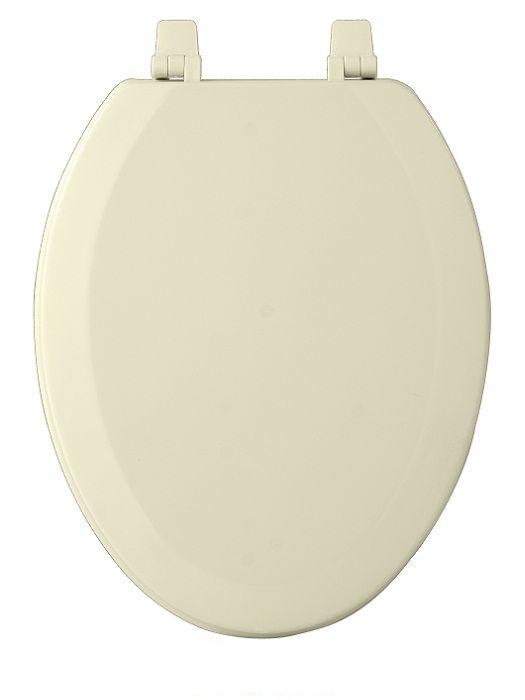 Picture of Achim Importing TOWDELBN04 Fantasia Bone Elongated Wood Toilet Seat&#44; 19 in.