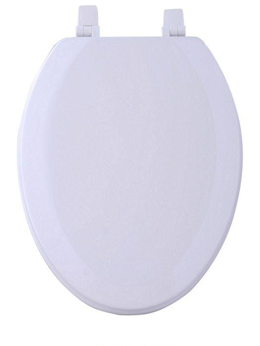 Picture of Achim Importing TOWDELWH04 Fantasia White Elongated Wood Toilet Seat&#44; 19 in.
