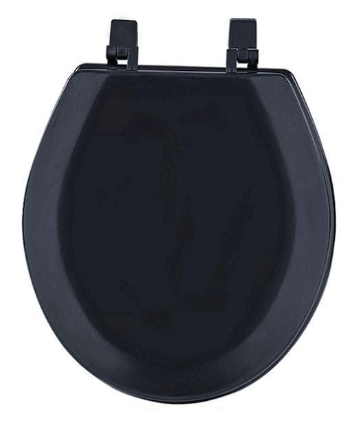 Picture of Achim Importing TOWDSTBK04 Fantasia Black Standard Wood Toilet Seat&#44; 17 in.