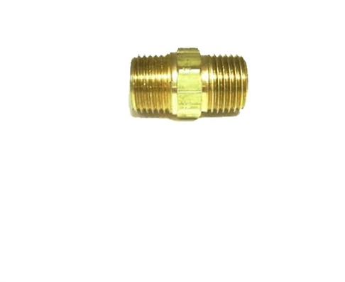 Picture of Airbagit FIT-NPT-CONNECT-NIPPLE-42 Nipple 0. 37 in. NPT Male To 0. 5 in. NPT Male - Air Fittings