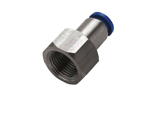 Picture of Airbagit FIT-PUSHTUBE-CONNECT-52 Female Connector Fnpt - Air Fittings - 0. 25 in. Tube x 0. 25 in.