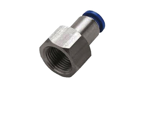 Picture of Airbagit FIT-PUSHTUBE-CONNECT-60 Female Connector Fnpt - Air Fittings - 0. 25 in. Tube x 0. 12 in.