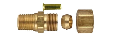 Picture of Airbagit FIT-COMPRESSION-CONNECT-22 Male Connector Male NPT - Air Fittings - Tube To 0. 25 in.