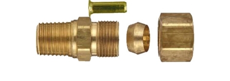 Picture of Airbagit FIT-COMPRESSION-CONNECT-28 Male Connector Male NPT - Air Fittings - Tube To 0. 5 in.