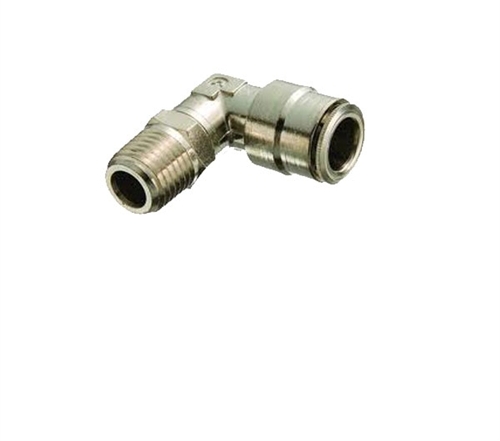 Picture of Airbagit FIT-PUSHTUBE-ELBOW-06 0. 25 in. Tube To 0. 25 in. NPT Male - Air Fittings