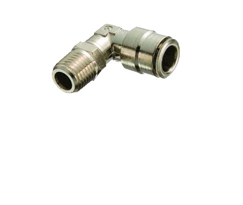 Picture of Airbagit FIT-PUSHTUBE-ELBOW-08 Elbow 0. 25 in. Tube To 0. 37 in. NPT Male - Air Fittings