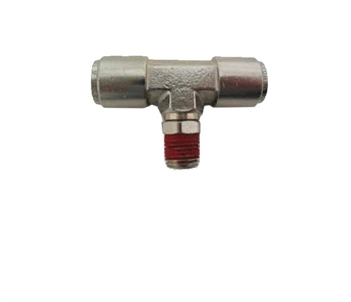 Picture of Airbagit FIT-PUSHTUBE-TEE-BRANCH-02 0. 37 x 0. 37 in. Tube To 0. 37 in. NPT Male - Air Fittings