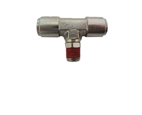 Picture of Airbagit FIT-PUSHTUBE-TEE-BRANCH-04 0. 37 x 0. 37 in. Tube To 0. 5 in. NPT Male - Air Fittings