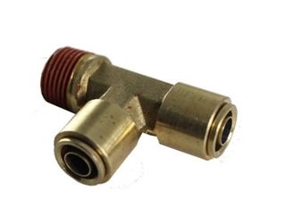 Picture of Airbagit FIT-AIRBRAKE-TEE-DMPD-1-8-C Tee Male Run 0. 125 NPT x 0. 12 x 0. 12 Tube