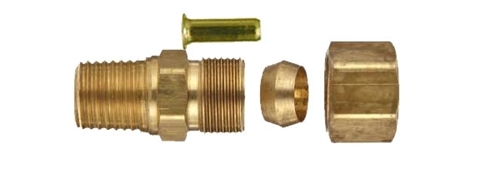 Picture of Airbagit FIT-COMPRESSION-CONNECT-36A Male Connector 0. 37 in. Tube To 0. 37 in. Male NPT
