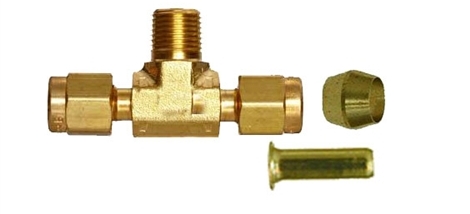 Picture of Airbagit FIT-COMPRESSION-TEE-BRANCH-D 0. 37 x 0. 37 in. Tube To 0. 37 in. NPT Male