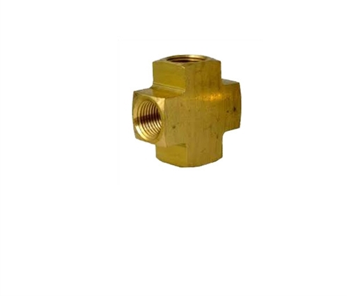 Picture of Airbagit FIT-NPT-CROSS-CT6E6 Cross Female Tee x 0. 37 x 0. 37 x 0. 37 in. Air Fittings