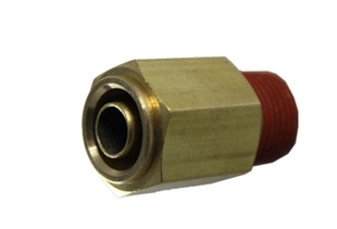 Picture of Airbagit FIT-AIRBRAKE-CONNECT-DMPC-A Connector Airbrake Fitting 0. 5 Tube x 0. 37 Male NPT