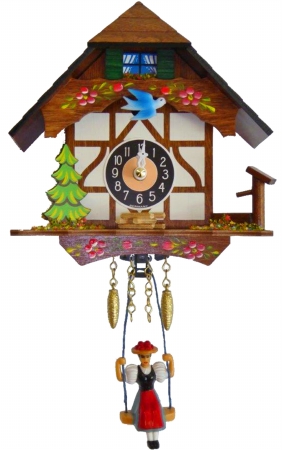 0191SQ Engstler Battery-operated Clock - Mini Size with Music-Chimes