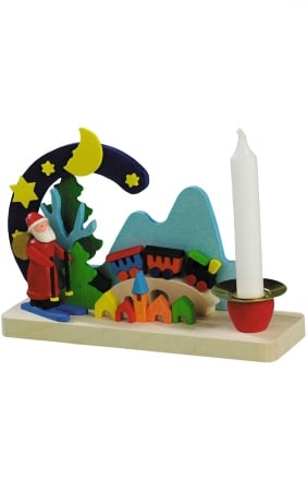 GRAU 702 Graupner Ornament - Santa Candleholder -  STICKS AND BONES