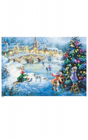 10387 ch Advent - Skating Scene