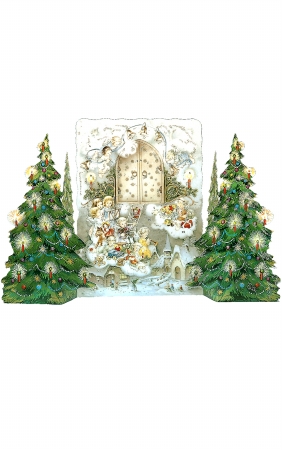 11204 ch Advent - Angels with Christmas trees
