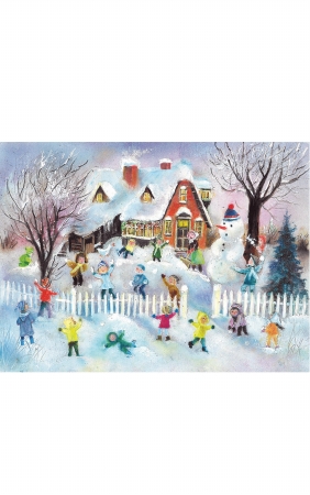 Children Playing in Snow