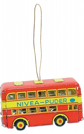 Collectible Tin Ornament - Doubledecker Bus