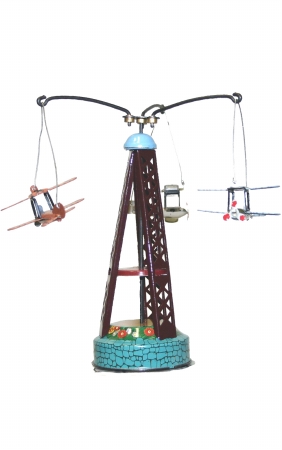 Collectible Tin Toy - Biplane Carousel