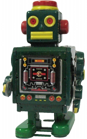MS519 Collectible Tin Toy - Robot Green