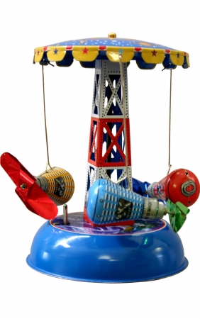 Collectible Tin Toy - Carousel with Space Capsules