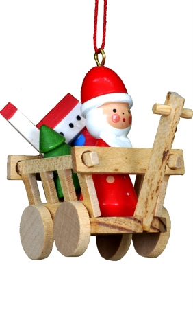 Christian icht Ornament - Santa on Wagon
