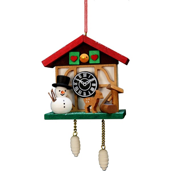 Christian icht Ornament - Cuckoo Clock Snowman