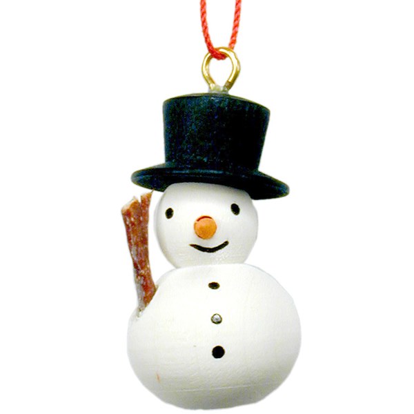 10-0866 Christian icht Ornament - Snowman with Broom