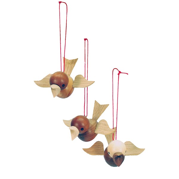 11-0031 Christian icht Ornament - Birds on Strings