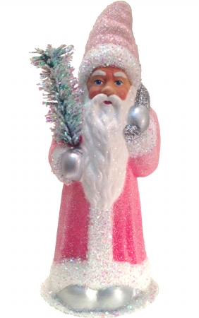 ller Paper Mache Candy Container - Santa Rose Coat with Glitter