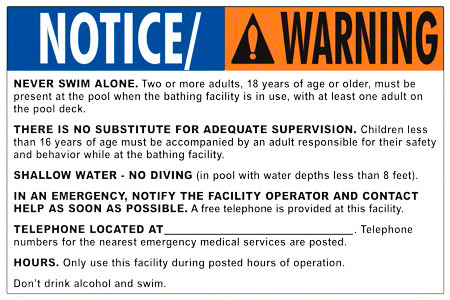 2026WS3624E Sign Inpool Rulesin - New York