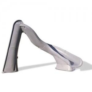 Turbo Twister Pool Slide - Right Turn - Gray Granite