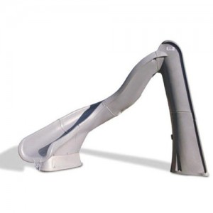 Turbo Twister Pool Slide - Left Turn - Gray Granite