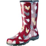 Sluggers Womens Waterproof Comfort Boot - Chicken Red, 6