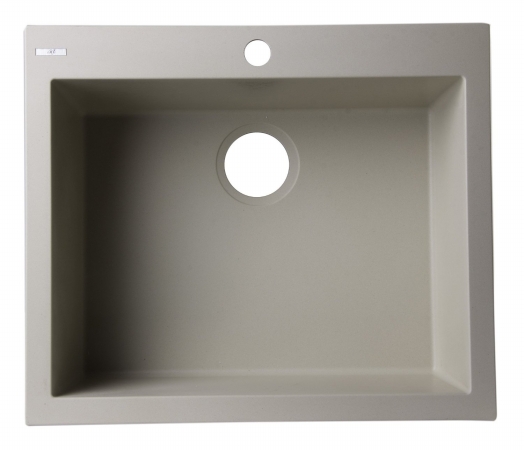 Picture of ALFI Brand AB2420DI-B Drop-In Single Bowl Granite Composite Kitchen Sink - Biscuit- 24 in.