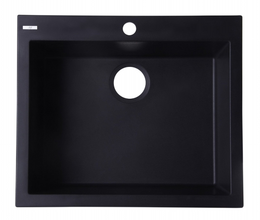 Picture of ALFI Brand AB2420DI-BLA Drop-In Single Bowl Granite Composite Kitchen Sink - Black- 24 in.
