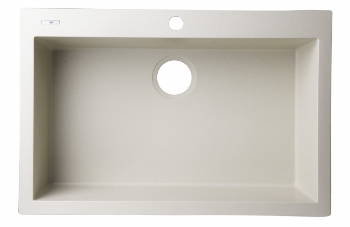 Picture of ALFI Brand AB3020DI-B Drop-In Single Bowl Granite Composite Kitchen Sink - Biscuit- 30 in.