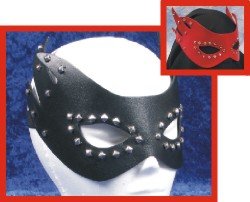 Alexanders Costumes 26-615-B Studded Mask, Black