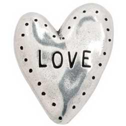Picture of Bob Siemon Designs 819301 Magnet - Love&#44; Heart - Pewter